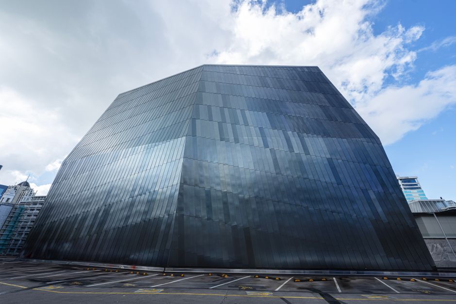 Sleek modern building in Auckland, New Zealand, showcasing contemporary architectural design.