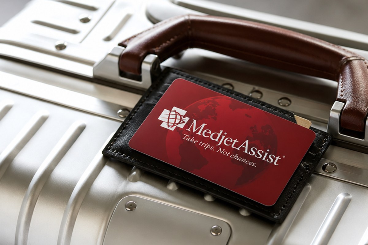 Medjet assist card shown as a travel support item